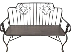 + Eisenbank mit Verzierungen