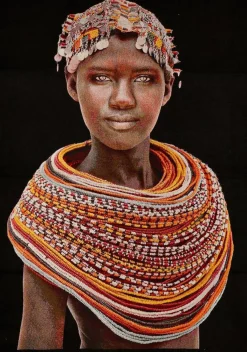 + Gobelin Bild - Tsui Shango - Black ca. 75x125 cm gerahmt