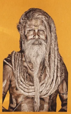 + Gobelin Bild - Veda Shripati - Ochre ca. 75x125 cm gerahmt