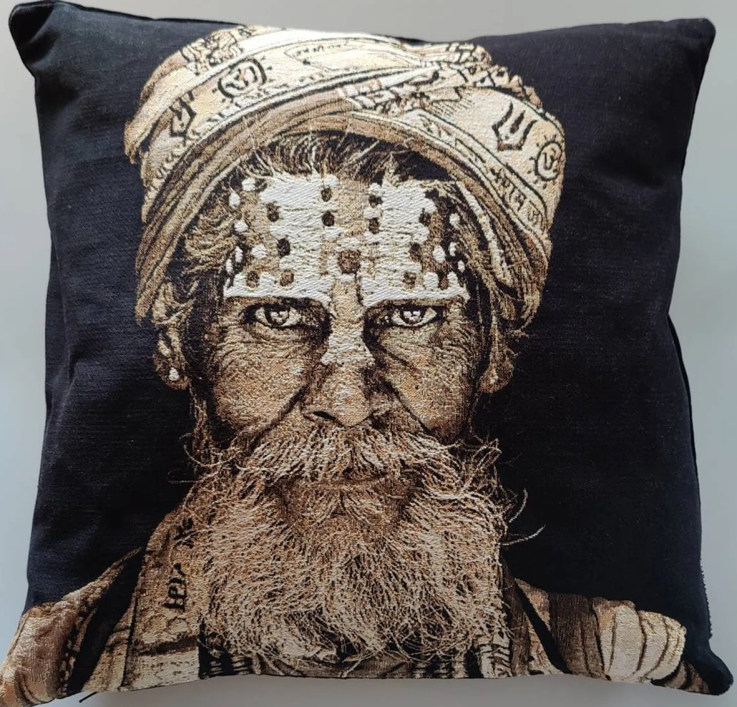 + Gobelinkissen Gangadas Baba, sepia 45x45 cm