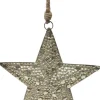 + Metallstern silber/gold 21 cm