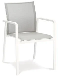+ Stapelsessel Rhodos weiss/grau