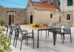 + Stapelsessel Rhodos weiss/grau