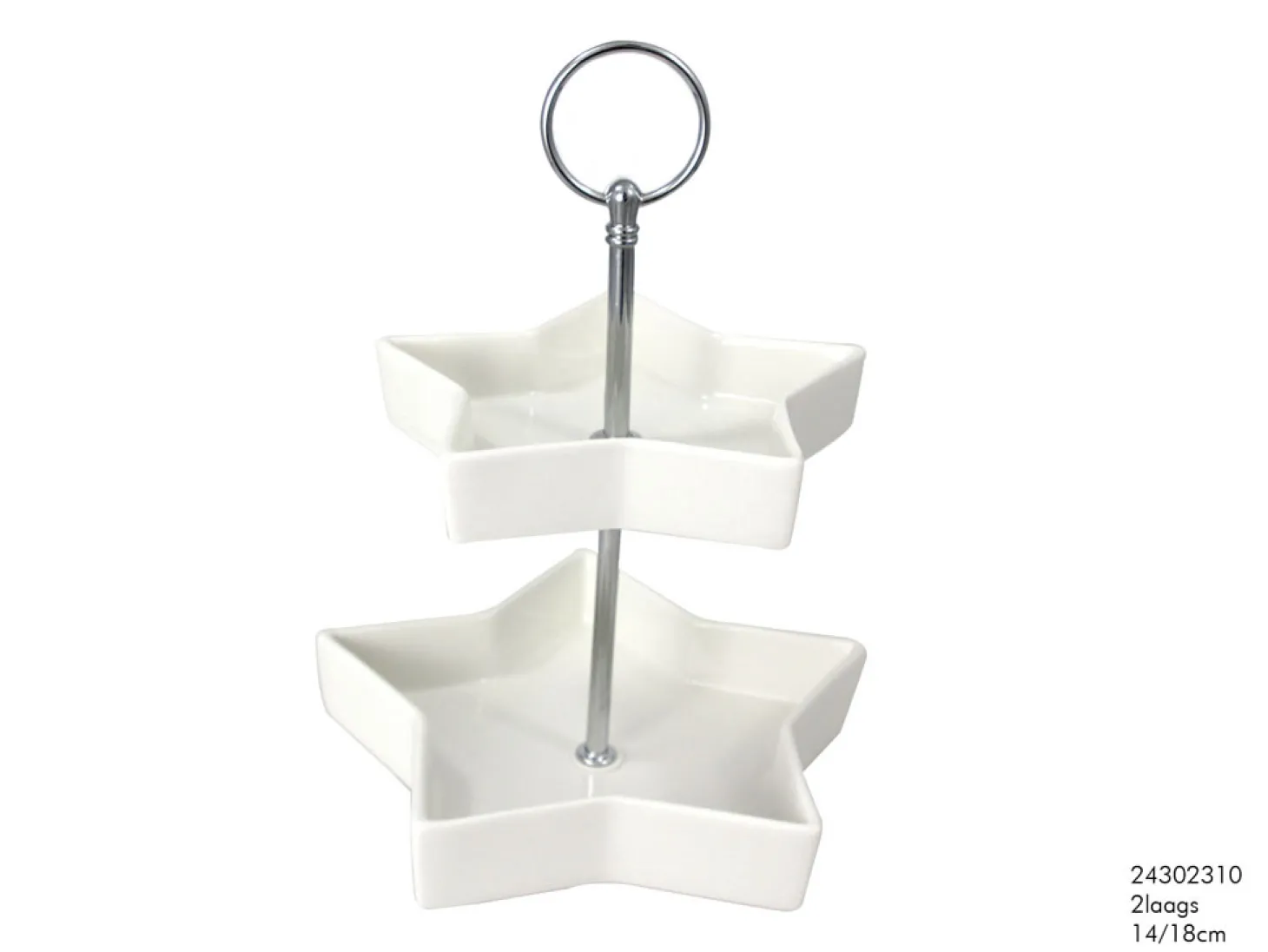 + Sternetagere tief Weiß 2-stufig