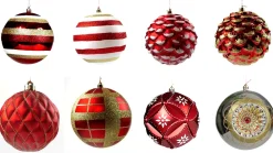 + Weihnachtskugeln Ø 12 cm Rot