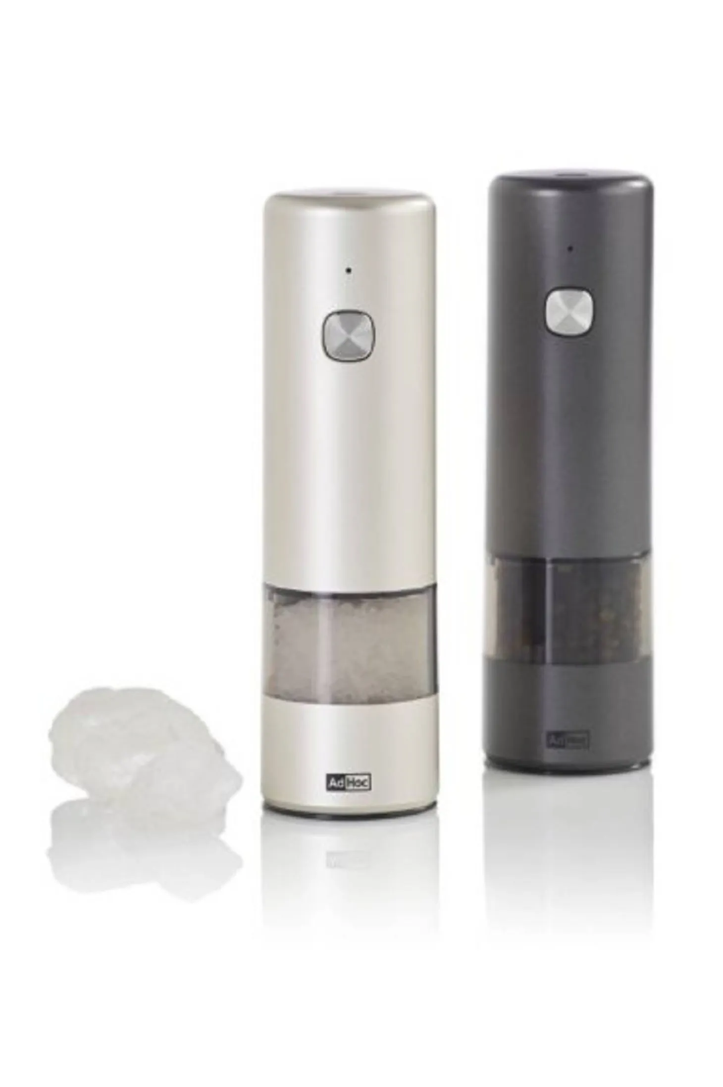 Ad Hoc Set elektrische Pfeffer- und Salzmühle i.Mill, Keramik Mahlwerk inkl. Lithium Akku