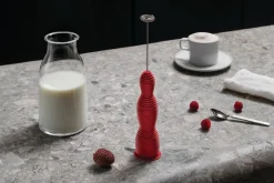 Alessi Pulcina - Milchschäumer, rot