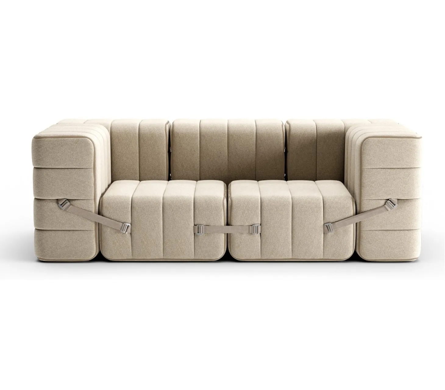 AMBIVALENZ Curt Modulcouch mit Armlehne JET Grau