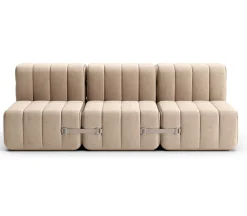 AMBIVALENZ Curt Modulsofa mit Lehne DAMA Beige / Grau