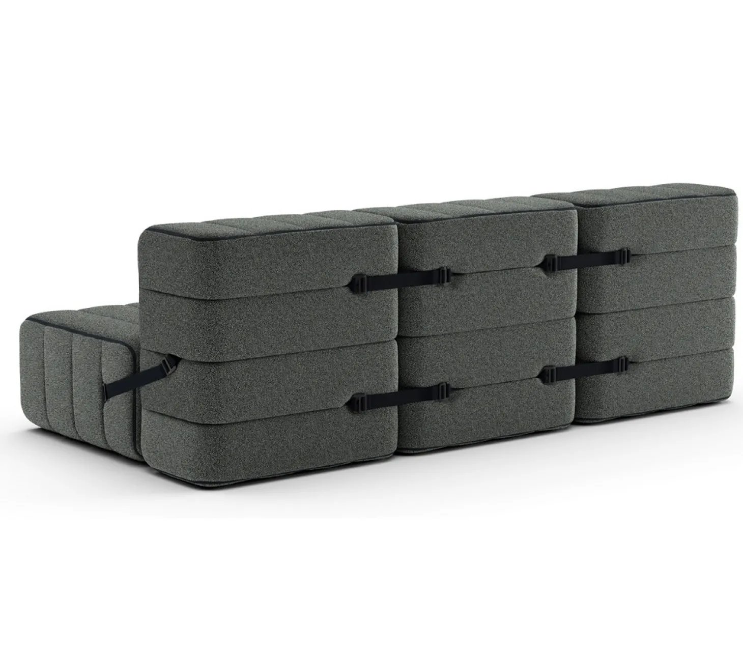 AMBIVALENZ Curt Modulsofa mit Lehne SERA Grau