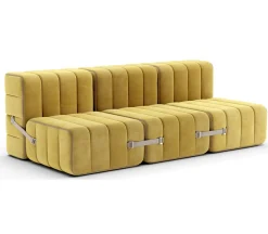 AMBIVALENZ Curt Modulsofa mit Lehne Barcelona Gelb