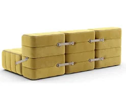 AMBIVALENZ Curt Modulsofa mit Lehne Barcelona Gelb