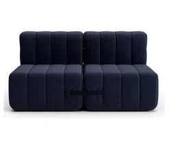 AMBIVALENZ Curt Zweisitzer Modulsofa DAMA Dunkelblau