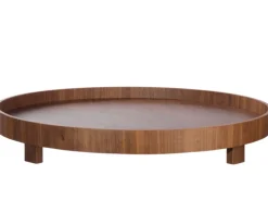 ASA Selection Wood rundes Tablett auf Fuß, Nussbaum