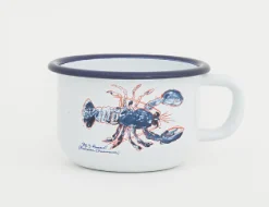 Batela Breite Kaffeetasse aus Metall mit Hummerdesign