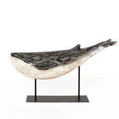 Batela Gealterter Deko - Wal mit Basis