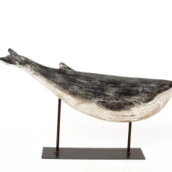 Batela Gealterter Deko - Wal mit Basis