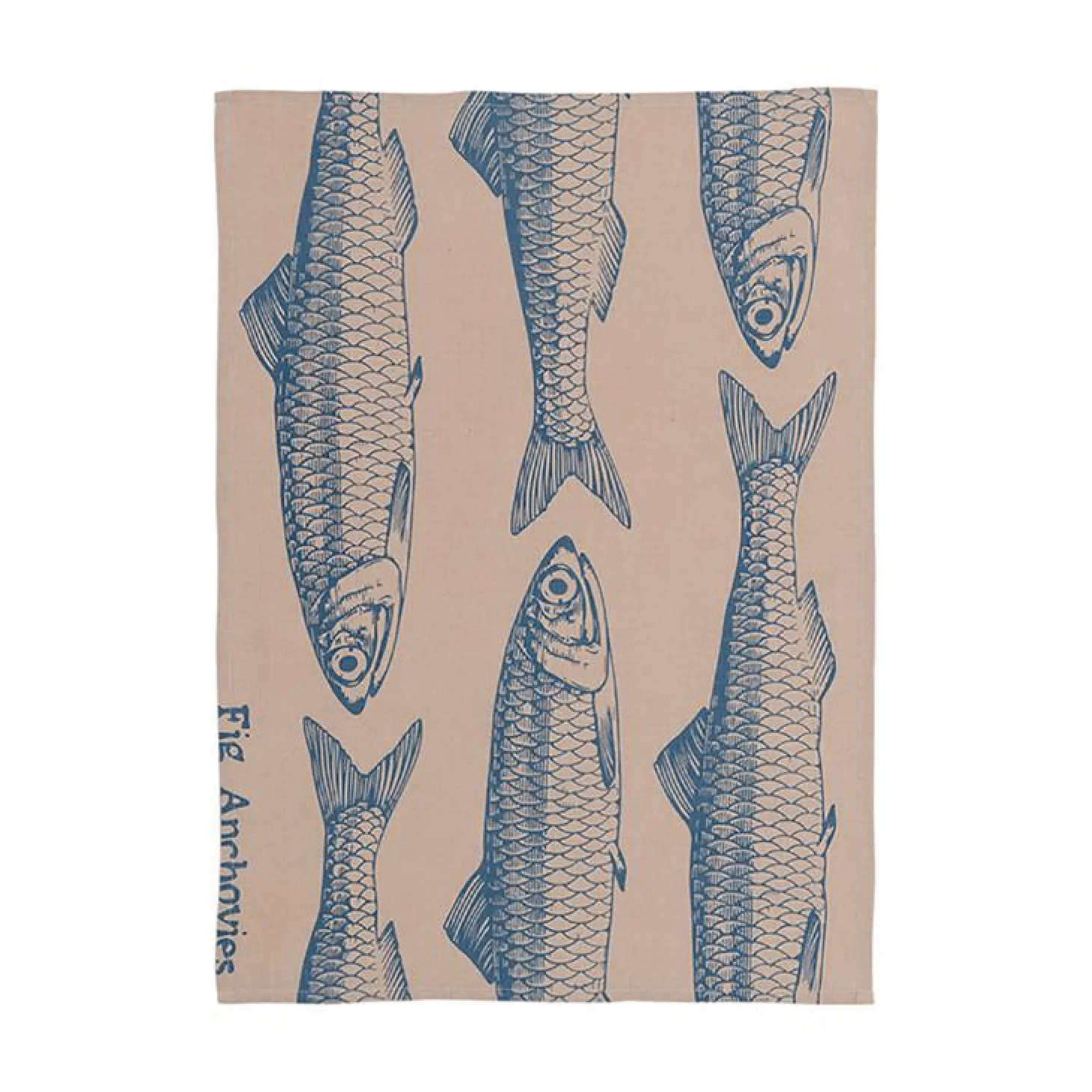 Batela Küchenhandtuch maritime Muster Sardellen