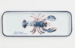 Batela Längliches Hummertablett aus emailliertem Metall