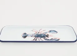 Batela Längliches Hummertablett aus emailliertem Metall