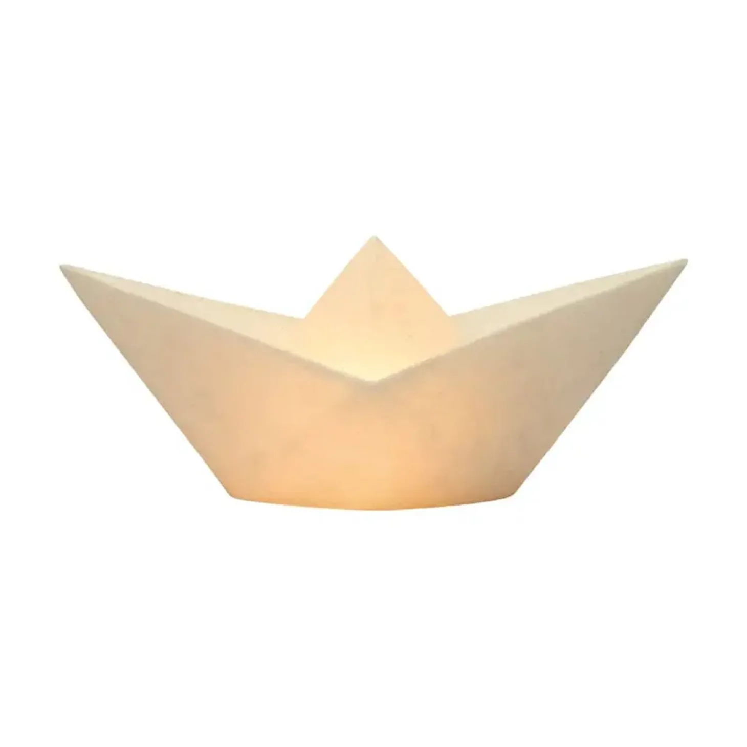 Batela Papier Boot Lampe aus Harz, Länge 40 cm, Höhe16,5 cm