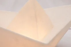 Batela Papier Boot Lampe aus Harz, Länge 40 cm, Höhe16,5 cm