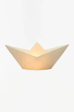 Batela Papier Boot Lampe aus Harz, Länge 40 cm, Höhe16,5 cm