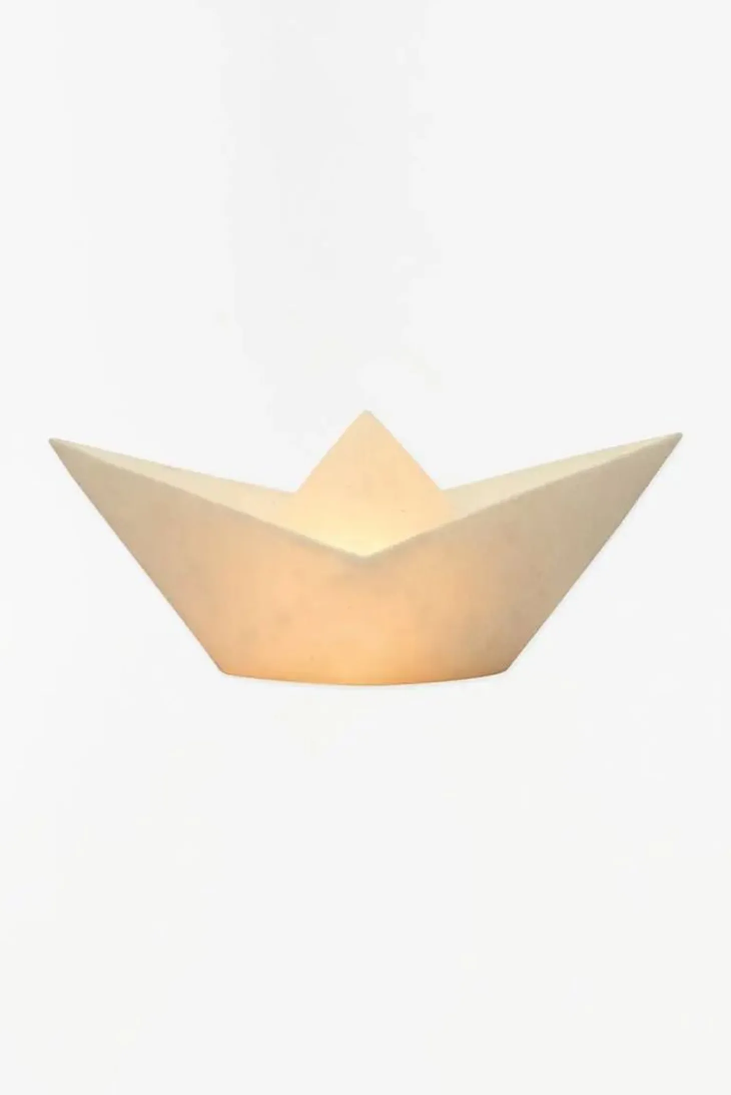 Batela Papier Boot Lampe aus Harz, Länge 40 cm, Höhe16,5 cm