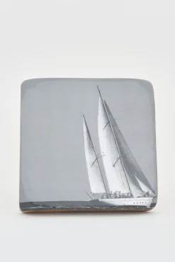 Batela Wandbild Segelschiff auf Holzblock