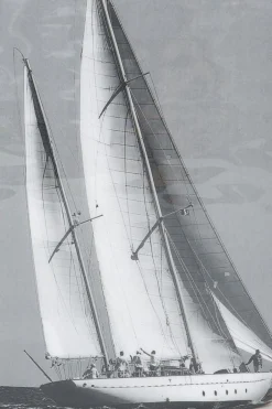 Batela Wandbild Segelschiff auf Holzblock