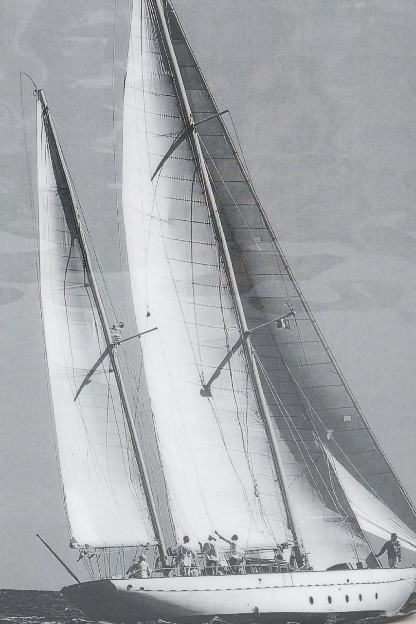 Batela Wandbild Segelschiff auf Holzblock