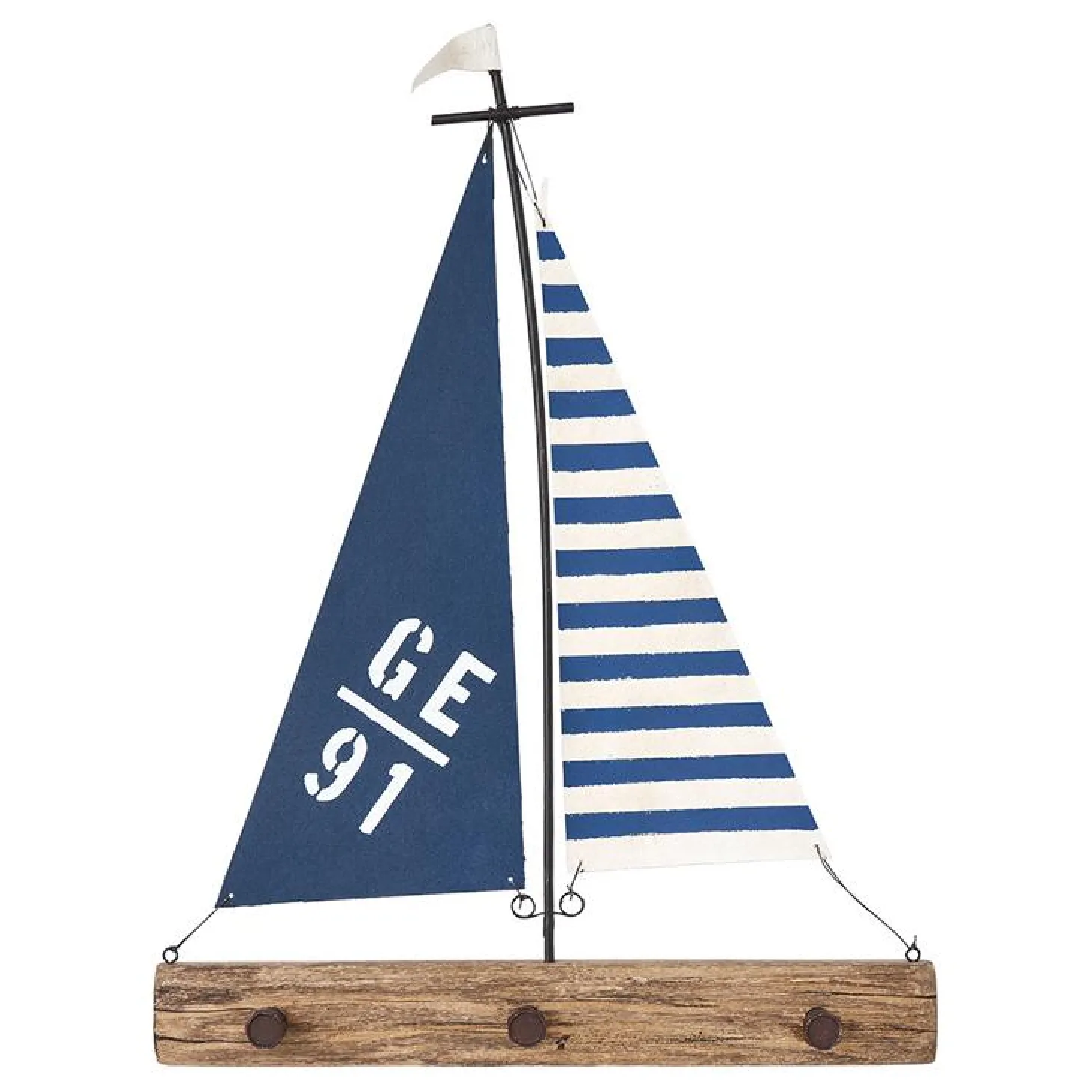 Batela Wandgarderobe Segelschiff, 3 Haken