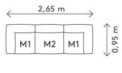 Blomus GROW Outdoor Lounge - Kombination B Coal