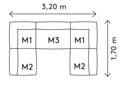 Blomus GROW Outdoor Lounge - Kombination I Coal