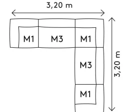 Blomus GROW Outdoor Lounge - Kombination F Coal