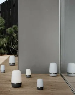 Blomus LED Outdoor Leuchte Spirit Warm Grau H:15 cm