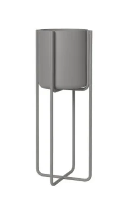 Blomus Pflanzgefäß mit Gestell KENA steel gray