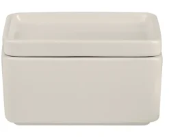Blomus Pilar Butterdose aus Steingut Moonbeam