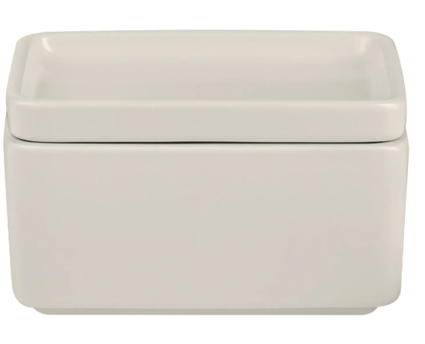 Blomus Pilar Butterdose aus Steingut Moonbeam