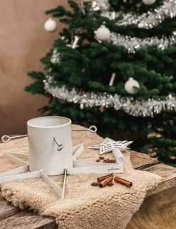 byBenson Christbaumständer Star Mattweiß