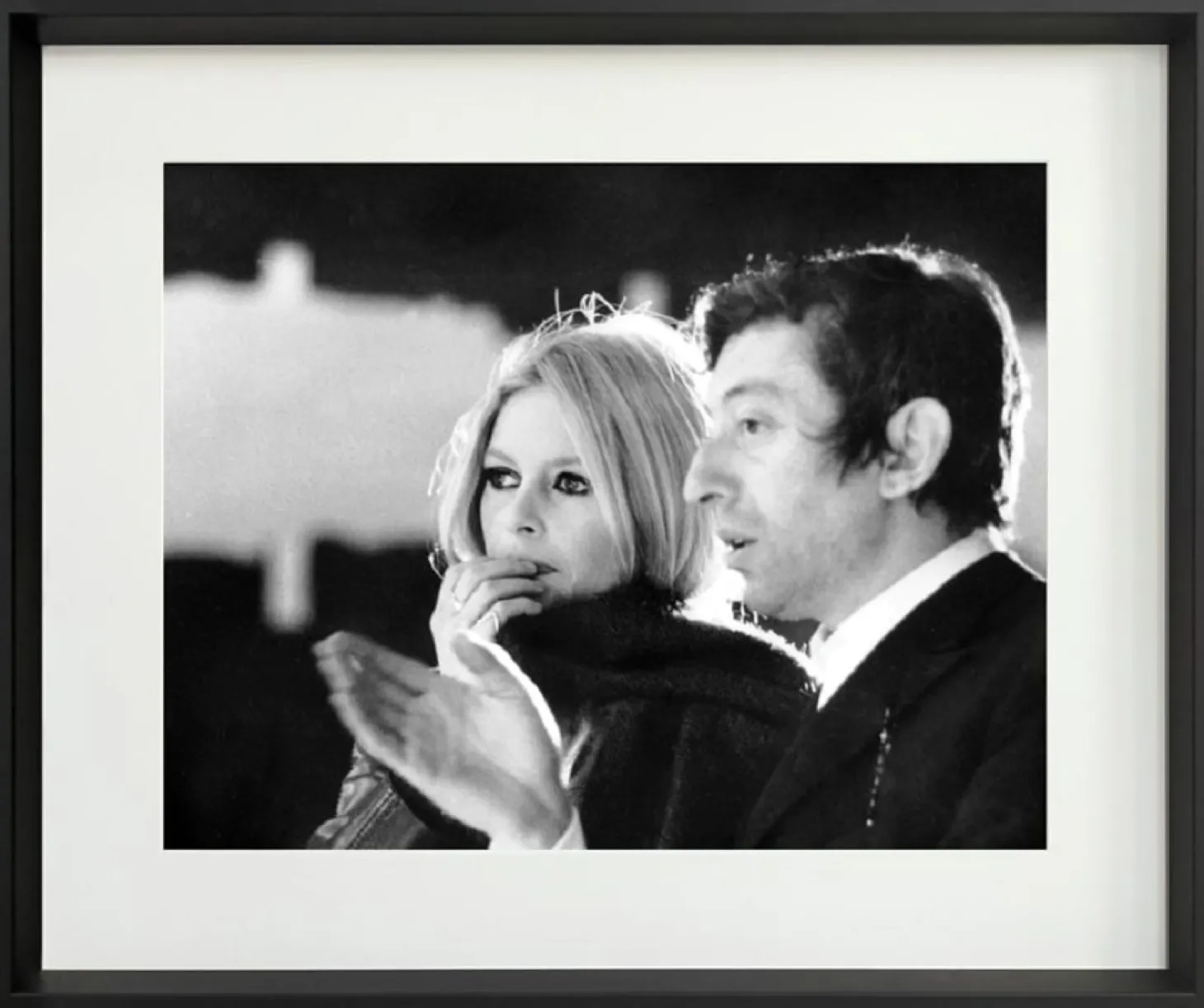 Cadr Aven Eingerahmtes Bild Prestige - B.Bardot & S.Gainsbourg 50*60 cm weiß