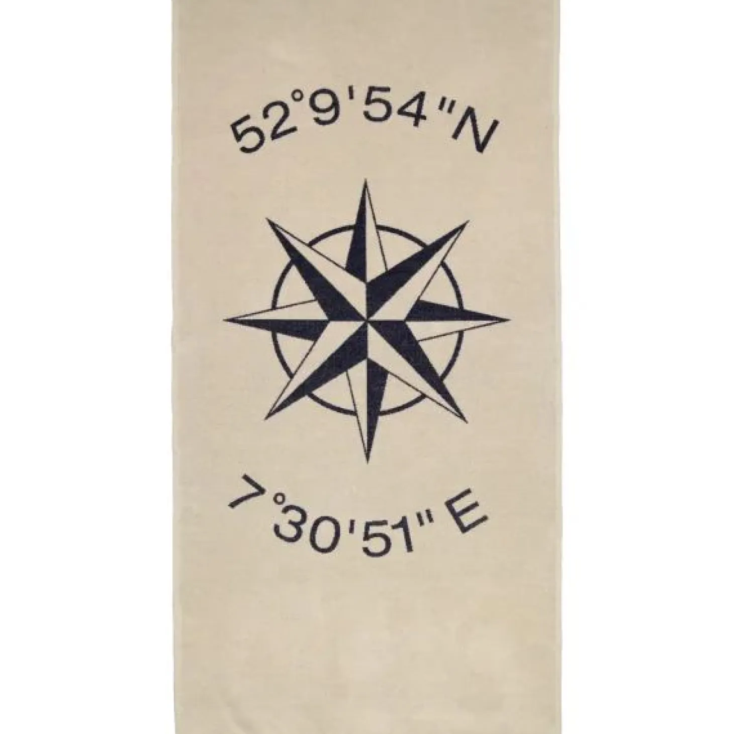 Cawö Koordinaten Strandtuch 80 x 180 cm