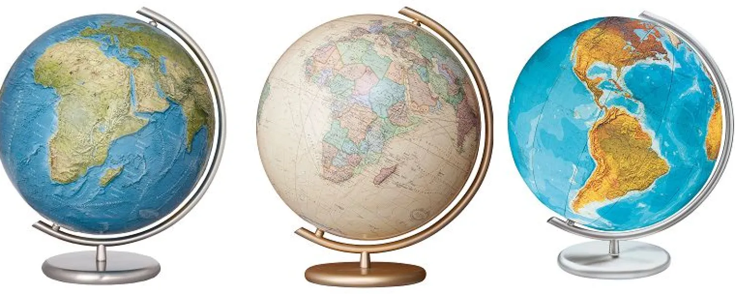 Columbus Tischglobus Imperator Ø 40 cm Duo Azzurro Edelstahl