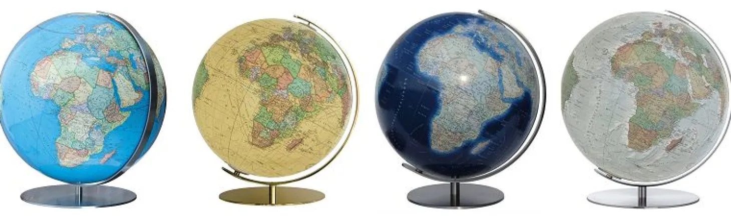 Columbus Tischglobus Regent Ø 34cm Duorama Acrylglas Edelstahl