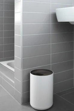 Depot4Design LUNAR Mülleimer weiß mit Deckel weiß