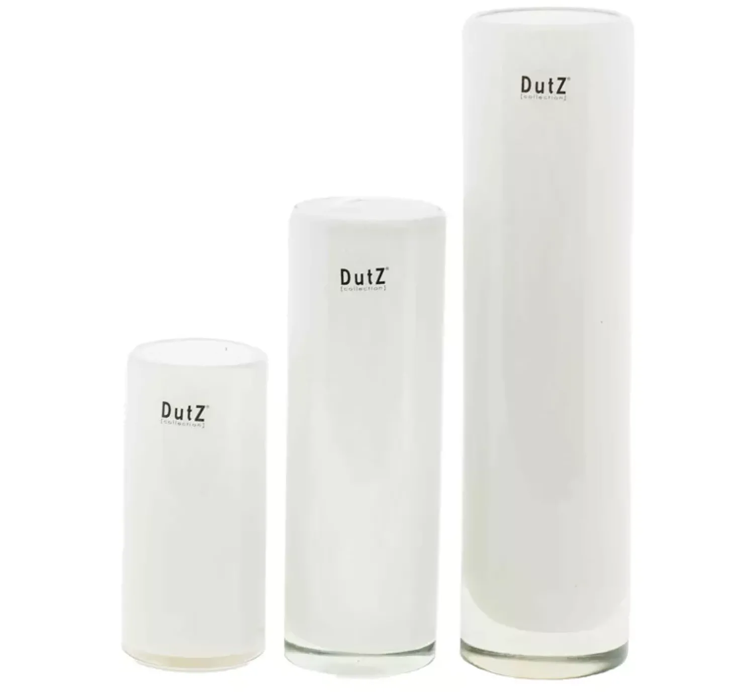Dutz - Collection Vase - Cylinder weiß H. 18 cm Ø 6 cm