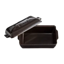 Emile Henry Brot Backform mit Deckel Schwarz