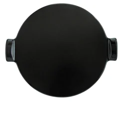 Emile Henry Pizzastein mit glattem Boden rund schwarz