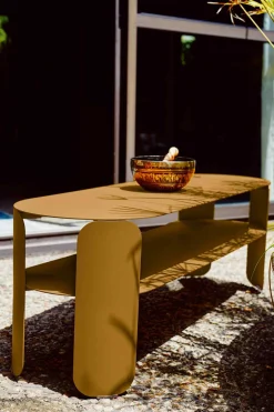 Fermob Bebop Beistelltisch Stahl 120cm Gewittergrau