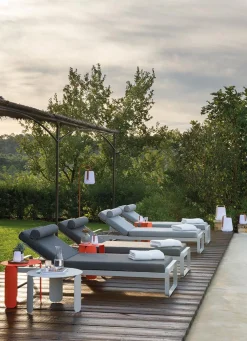 Fermob Bellevie Komfort-Sonnenliege D1 Marshmallow 79 Flanellgrau